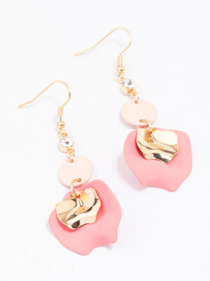 & Blush Petal Earrings