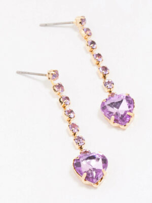 Lilac Heart Earrings
