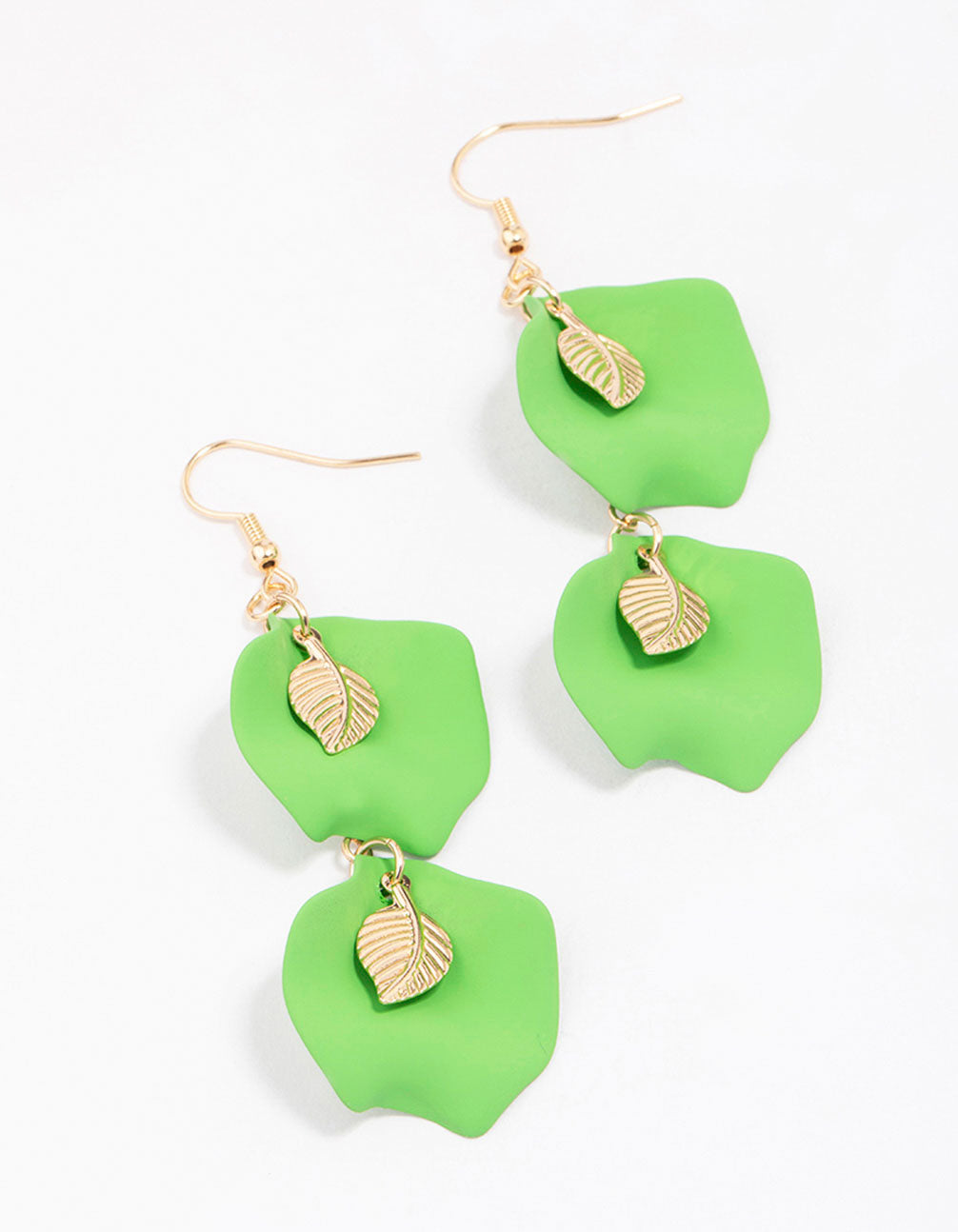 & Green Double Iridescent Earrings