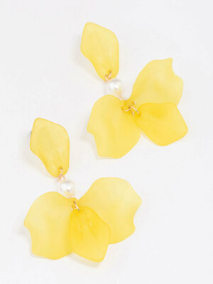 Pearl Acrylic Flower Earrings