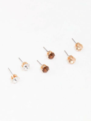 Circle Stud Earring 3-Pack