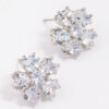 Rhodium Small Flower Stud Earrings