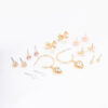 Bow Flower & Pearl Earring 8-Pack