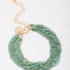 & Green Layered Chain Bracelet
