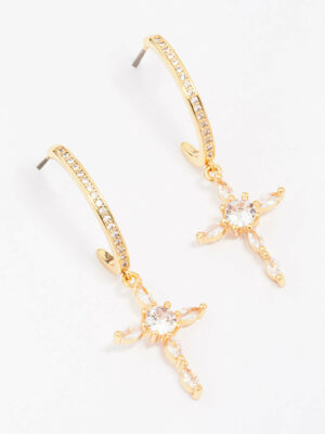 Marquise Cross Earrings