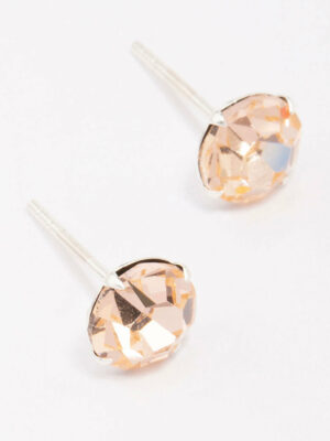 Blush Czech Crystal Stud Earrings