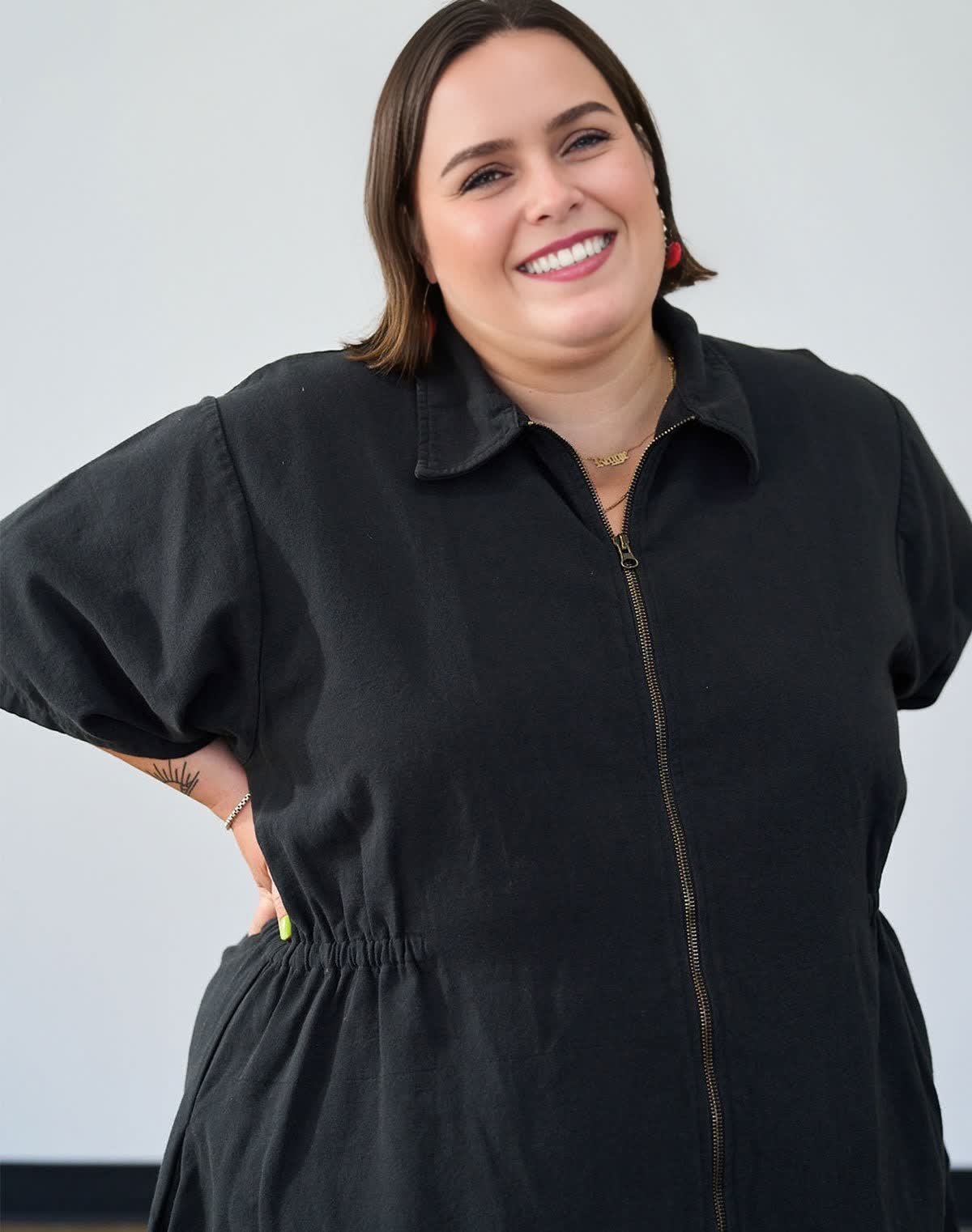 Utility Cinched Zip Dress - Image 5