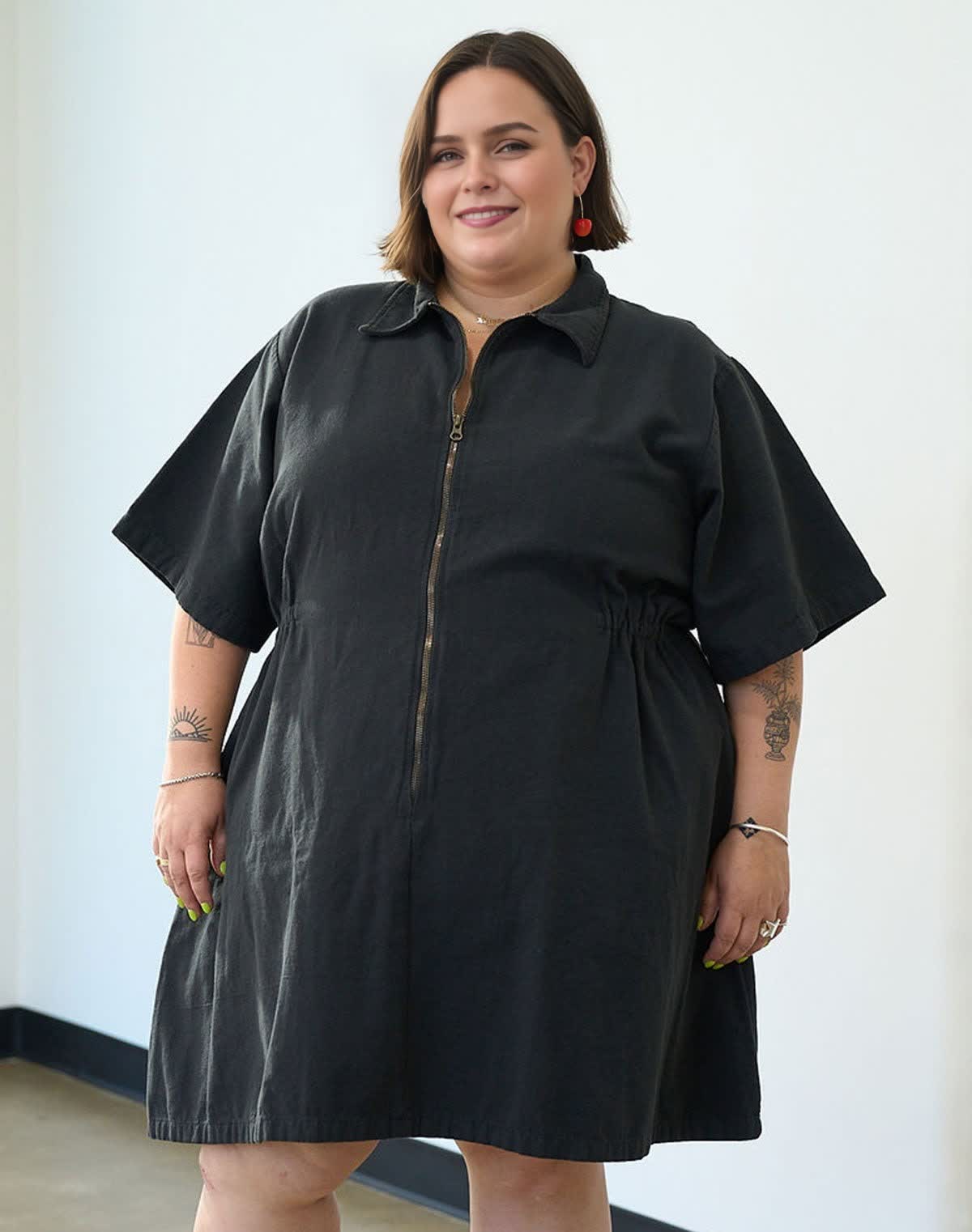 Utility Cinched Zip Dress - Image 2