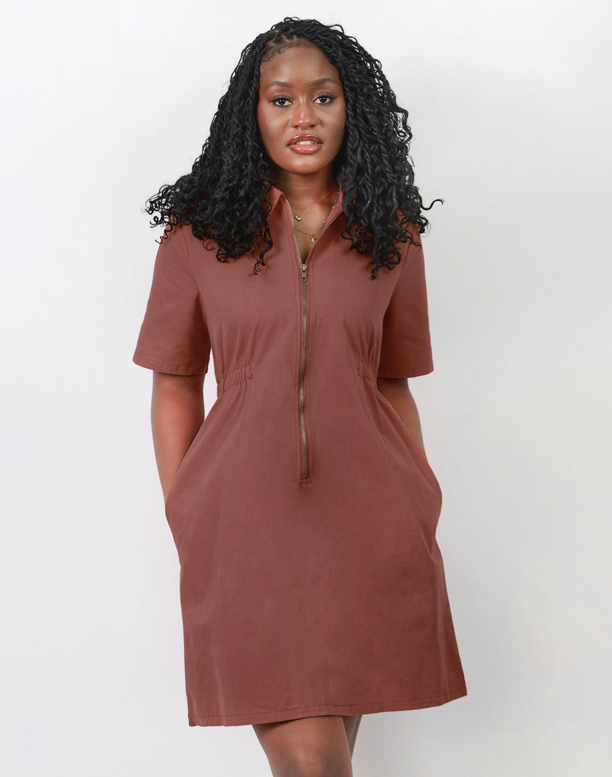 Utility Cinched Zip Dress - Image 33