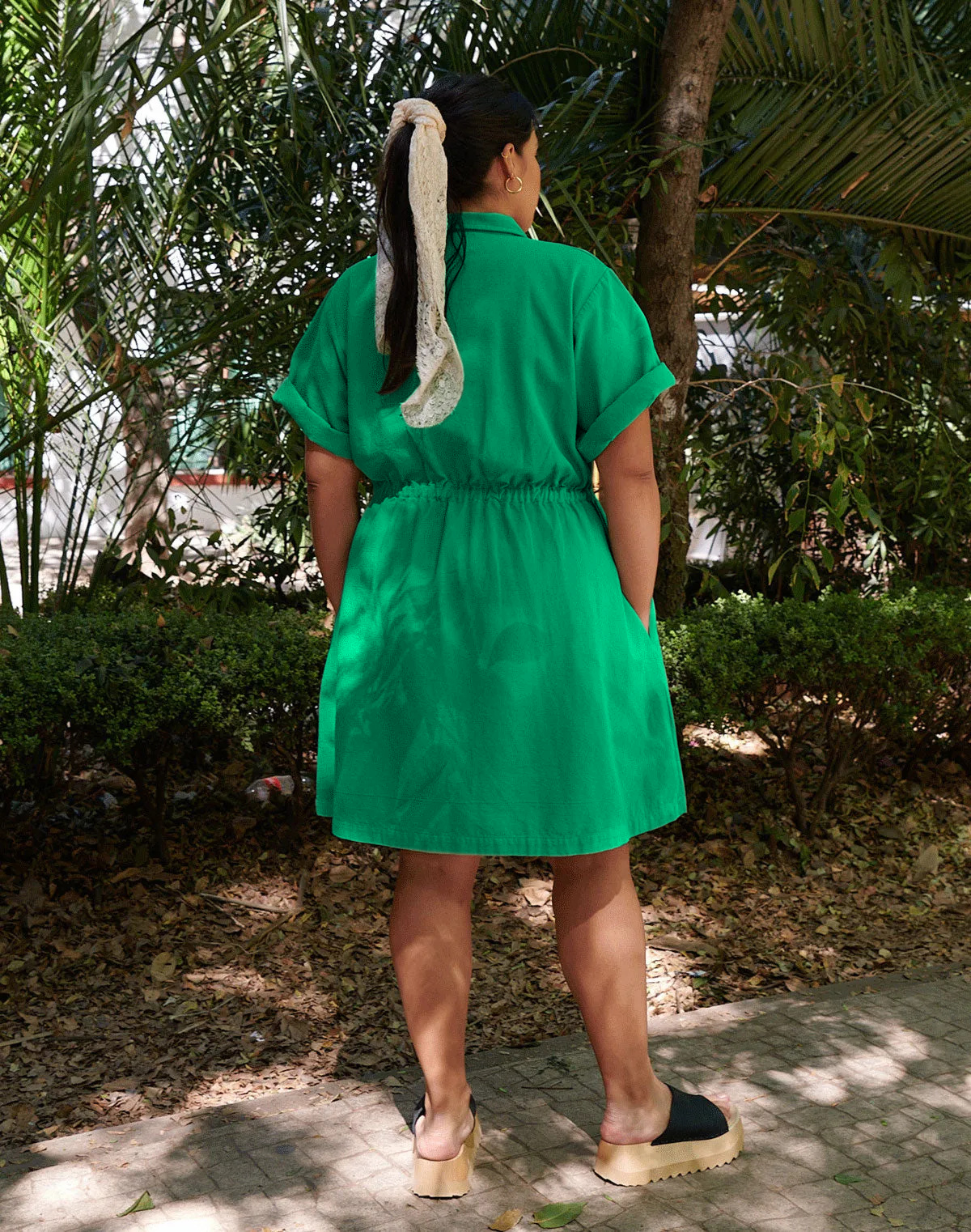 Utility Cinched Zip Dress - Image 12