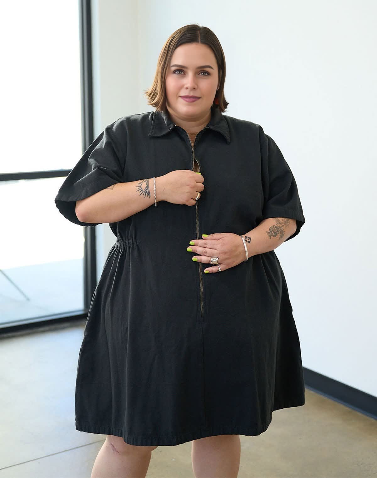 Utility Cinched Zip Dress - Image 4