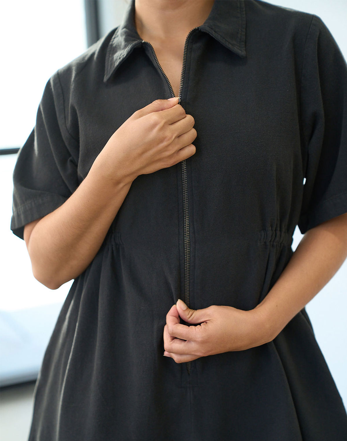 Utility Cinched Zip Dress - Image 7