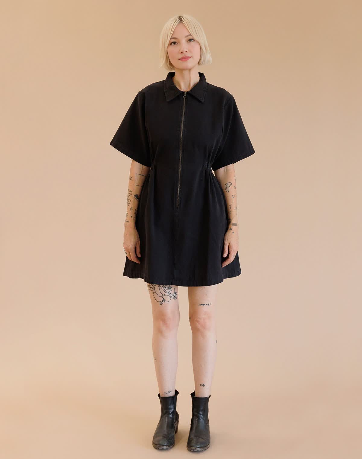 Utility Cinched Zip Dress - Image 8